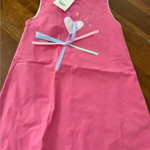 The Beaufort Bonnet Company Pink Dress with Heart and Ribbon